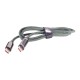 Кабель PALMEXX USB-C to USB-C с индикатором мощности, до 100W, длина 1.2м, зелёный