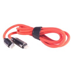Кабель PALMEXX USB-C to Lightning с индикатором мощности, до 20W, длина 1.2м, красный
