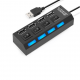 Хаб PALMEXX USB2.0 на 4 порта с выключателями портов