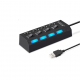 Хаб PALMEXX USB2.0 на 4 порта с выключателями портов