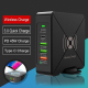 Зарядное устройство PALMEXX PD-75W 2*USB(2.4A)+USB(QC3.0,18W)+USBC(2A)+USBC(PD,45W)+QI(10W)
