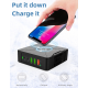 Зарядное устройство PALMEXX PD-75W 2*USB(2.4A)+USB(QC3.0,18W)+USBC(2A)+USBC(PD,45W)+QI(10W)