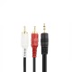 Кабель PALMEXX AUX (jack 3.5mm) - RCA (тюльпаны) Gold Premium 3.0m