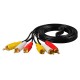 Кабель PALMEXX AV RCA (тюльпаны) Gold Premium 1.8m
