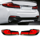 Тюнинг фонари для BMW 5-series G30 в стиле рестайлинг / красные