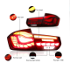 Тюнинг фонари для BMW 3-series F30 в стиле M4 CS / красные