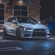Тюнинг фары Lancer X FULL LED “AUDI STYLE” DEMON EYE / черные