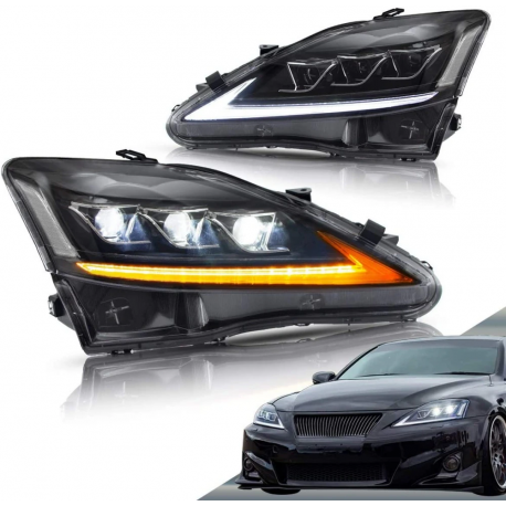 Тюнинг фары для Lexus IS / черные