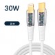 Кабель PALMEXX USB-C to Lightning, PD 30W, длина 2.0м, белый