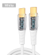 Кабель PALMEXX USB-C to USB-C, PD 100W, длина 2.0м, белый