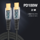 Кабель PALMEXX USB-C to USB-C, PD 100W, длина 2.0м, чёрный