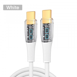 Кабель PALMEXX USB-C to USB-C, PD 100W, длина 1.2м, белый