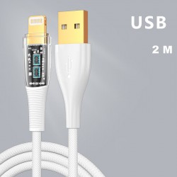 Кабель PALMEXX USB-A to Lightning, PD 30W, длина 2.0м, белый