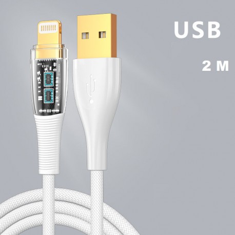 Кабель PALMEXX USB-A to Lightning, PD 30W, длина 2.0м, белый