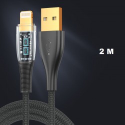 Кабель PALMEXX USB-A to Lightning, PD 30W, длина 2.0м, чёрный