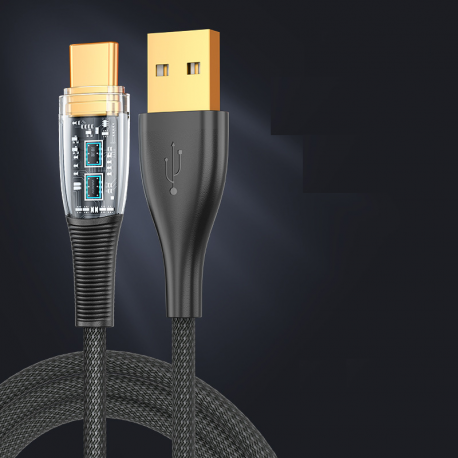 Кабель PALMEXX USB-A to USB-C, PD 100W, длина 1.2м, чёрный