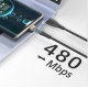 Кабель PALMEXX USB-A to USB-C, PD 100W, длина 1.2м, чёрный