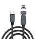 Магнитный поворотный кабель PALMEXX USB-C to Lightning, PD 100W, длина 1м,серый