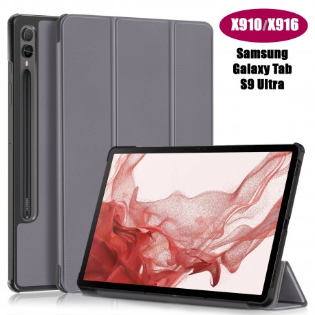 Чехол Palmexx "SMARTBOOK" для планшета Samsung Tab S9 Ultra X910 12.4 / серый