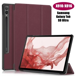 Чехол Palmexx "SMARTBOOK" для планшета Samsung Tab S9 Ultra X910 12.4 / бордовый
