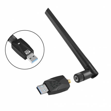 Адаптер PALMEXX AC1300 USB3.0 Dual Band WiFi5 b/g/n/a/ac 1300Mbps, 5dBi антенна