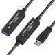 Удлинитель активный PALMEXX USB3.0(m)-USB3.0(f), питание 3.5*1.35(f) 5V, 5 метров