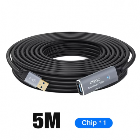 Удлинитель активный PALMEXX USB3.0(m)-USB3.0(f), питание USB-C(f) 5V, 5 метров