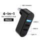 Хаб PALMEXX USB3.0 to 1*USB3.0+2*USB2.0+USBC, поворотный, чёрный /HUB-082