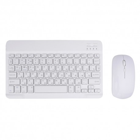 Беспроводной комплект PALMEXX KM001 клавиатура+мышь BT/2.4G, АКБ, USB-C DC5V, белый