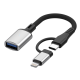 Переходник PALMEXX ADP072 Lightning(m)/USBC(m)-USB3.0(f) OTG, USBC DC5V
