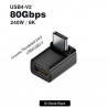 Переходник PALMEXX ADP043 USBC(f)-USBC(m), 8K, 80Gbps, PD240W, чёрный