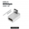 Переходник PALMEXX ADP043 USBC(f)-USBC(m), USB4 v2.0, 8K@60Hz, 80Gbps, PD240W, E-marker, белый