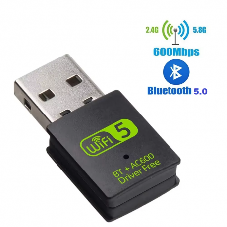 Адаптер PALMEXX USB WiFi 802.11ac + BT5.0, Realtek8821CU