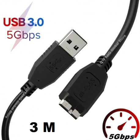 Кабель PALMEXX USB-A 3.0 to microUSB 3.0, длина 3м