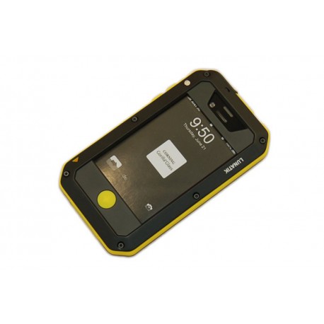 Чехол для Apple iPhone 4 "LUNATIK" /черный-желтый/