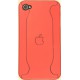 Чехол для iPhone 4G из двух частей с яблоком бардовый