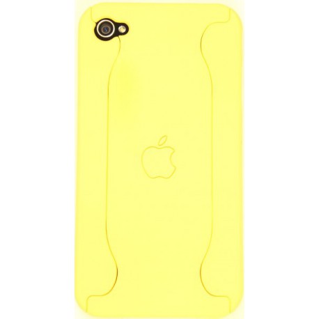 Чехол для iPhone 4G из двух частей с яблоком желтый