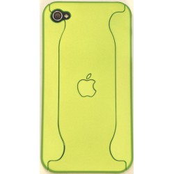 Чехол для iPhone 4G из двух частей с яблоком зеленый