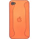 Чехол для iPhone 4G из двух частей с яблоком оранжевый