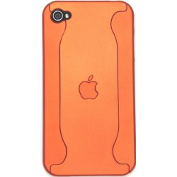 Чехол для iPhone 4G из двух частей с яблоком оранжевый