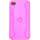 Чехол для iPhone 4G из двух частей с яблоком малиновый