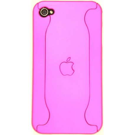 Чехол для iPhone 4G из двух частей с яблоком малиновый