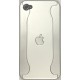 Чехол для iPhone 4G из двух частей с яблоком серебряный
