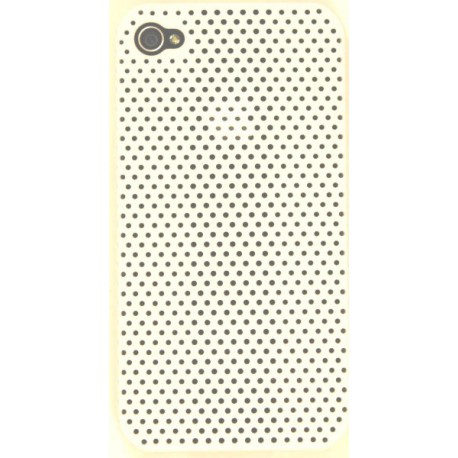Чехол для iPhone 4G жесткий пластик-сетка белый