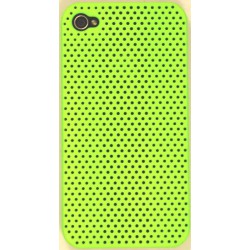 Чехол для iPhone 4G жесткий пластик-сетка зеленый