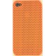 Чехол для iPhone 4G жесткий пластик-сетка оранжевый