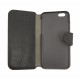 Кожаный чехол PALMEXX книга-подставка для Apple iphone 6 с пластиковым держателем /черный/