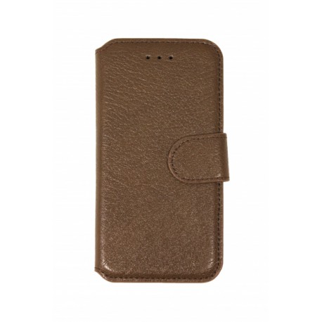 Кожаный чехол PALMEXX книга-подставка для Apple iphone 6 с пластиковым держателем /коричневый/