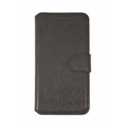Кожаный чехол PALMEXX книга-подставка для Apple iphone 6Plus с пластиковым держателем /черный/
