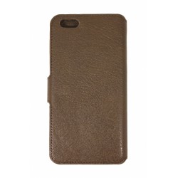 Кожаный чехол PALMEXX книга-подставка для Apple iphone 6Plus с пластиковым держателем /коричневый/